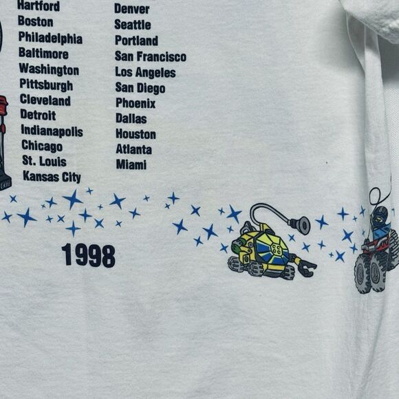 Vintage 1998 Lego Imagination Celebration Traveling Show Tour Tee Shirt Adult M - Picture 10 of 12